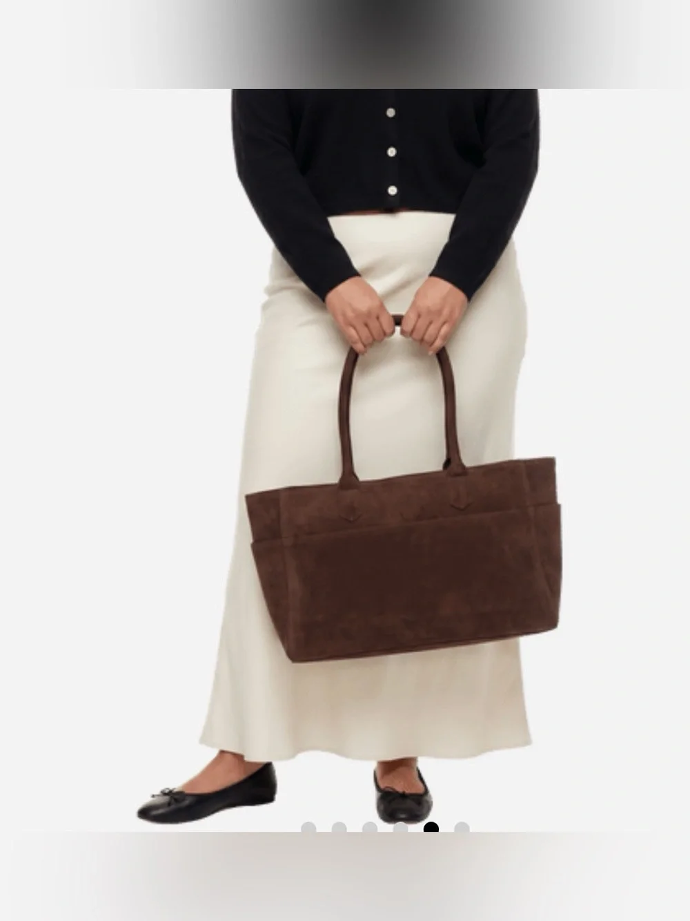 Mali & Lili’s Faux Suede Tote Bag-Chocolate Brown-NWT